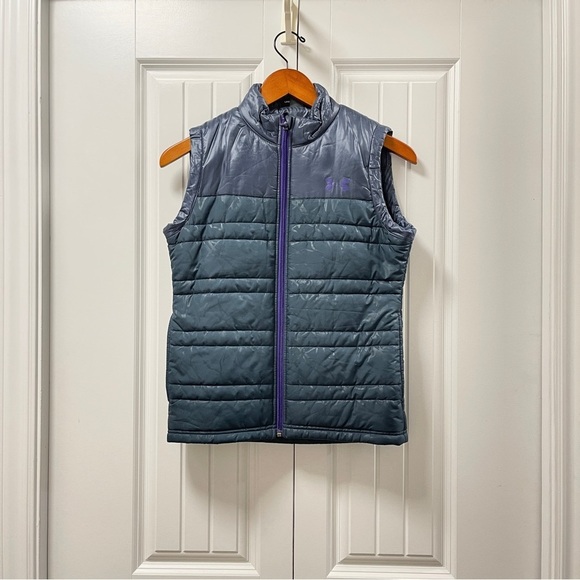 Under Armour Navy/Grey Puffer Vest – Youth Medium (Fits Women’s XXS) - Picture 1 of 10